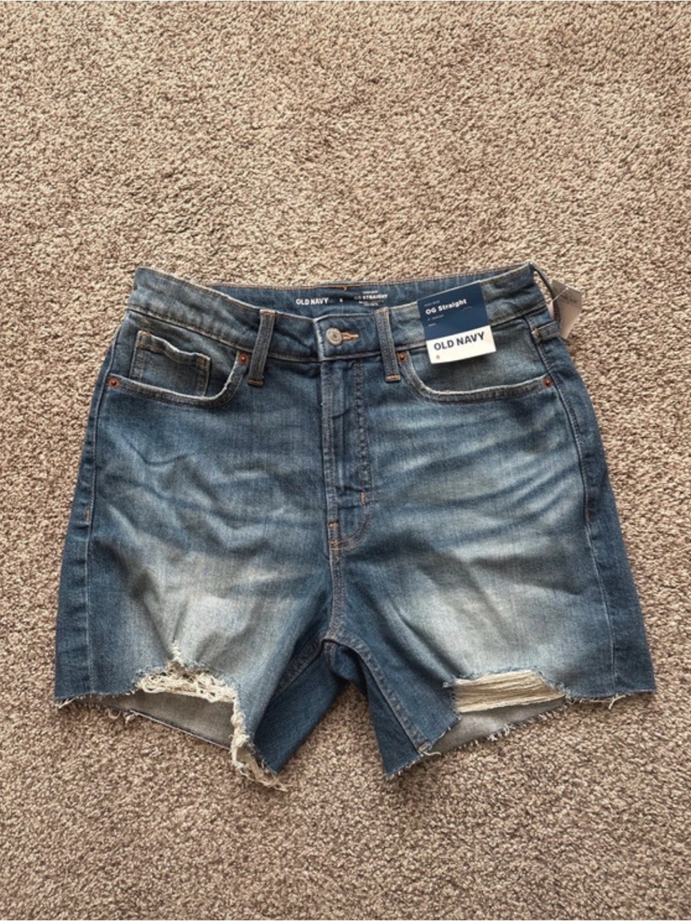 Old Navy Blue Distressed Denim Cutoff Shorts